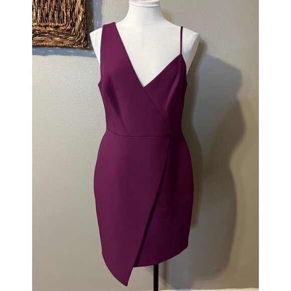 BCBGMAXAZRIA Dress 10 Purple Sheath Wedding Party Cocktails Cruise - Picture 4 of 11